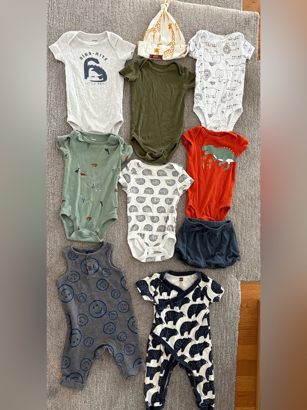 10 piece Assorted 3-6 month baby summer clothing bundle